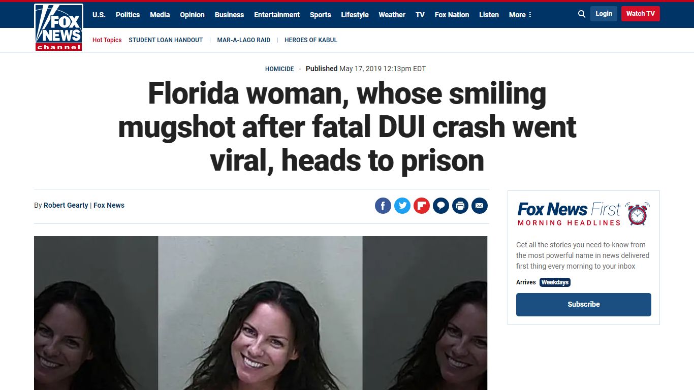 Florida woman, whose smiling mugshot after fatal DUI crash went viral ...